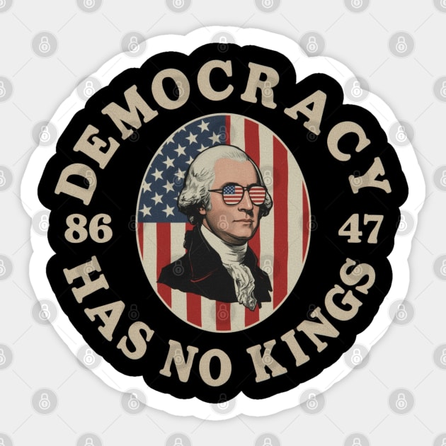 No-Kings-In-America Sticker by Creatifly Graphic Tees